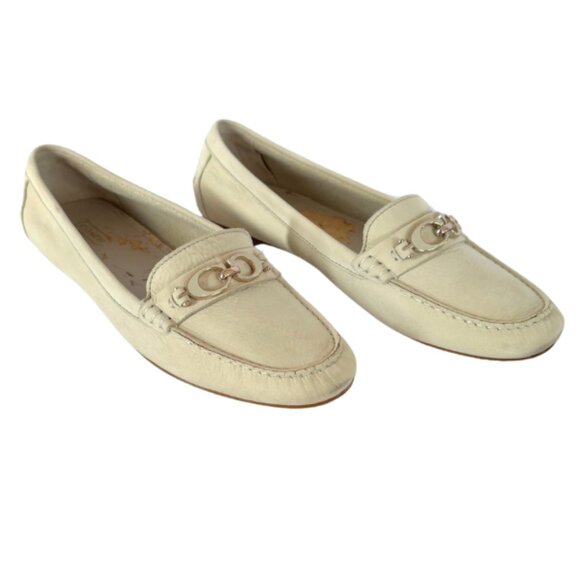 Coach Shoes - Coach Fortunata Women's Loafer Size 10 Leather Ivory Soft White Spring Summer